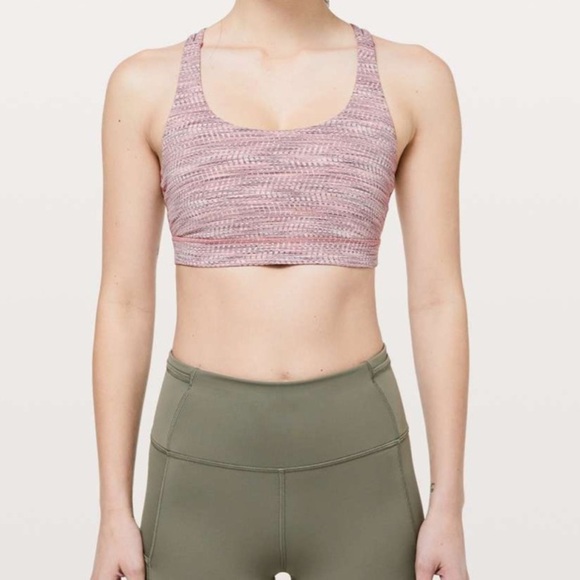 Lululemon Energy Bra Arrow Jacquard Antique Bark Copper Coil Size 2 - Picture 1 of 6